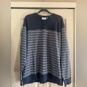 Southern Tide pullover Blue white stripe Men’s Size XL nautical Wedgewood